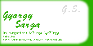 gyorgy sarga business card